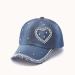 Denim Bling Baseball Cap Dark Blue