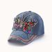 Sequins Butterfly Bling Baseball Cap Medium Blue