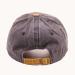 Washed cotton classic baseball sports cap. coffee color, back side