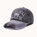 Washed cotton classic baseball sports cap grey color