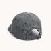 Washed cotton baseball cap with New York embroidery and grey color, back side