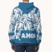 Printed classic hoodie men Graffiti Amor_backside