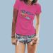 T-shirt women Chicha Chicka print, color rose