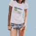 T-shirt women Chicha Chicka print, white color