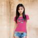 Printed T-shirt women Chicha Chicka print, rose