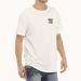 Printed T-shirt for men with Chinese dragon, white color, front side