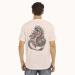 Printed T-shirt for men with Chinese dragon, pink color