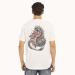 Printed T-shirt for men with Chinese dragon, white color