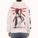Zip up Hoodie Men printed with Japanese Rising Sun Girl, Backside
