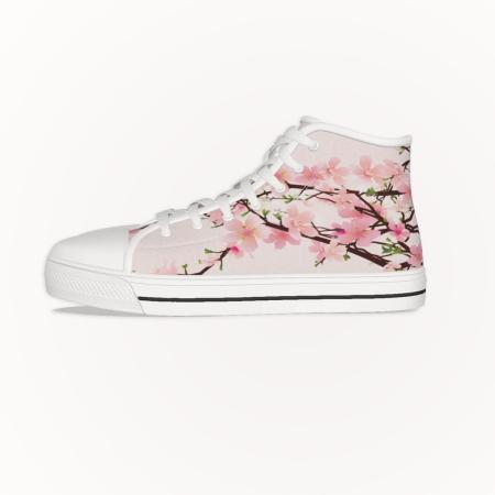 Footwear Women High Top Canvas Shoe Sherry Blossom Right Side