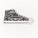 High-Top Sneakers women, Canvas Zebra, Left Side