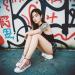 Footwear women high top canvas sneakers japanese manga demon girl