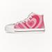 Footwear Women High-Top Sneakers Pink Heart, Right Side