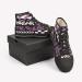 Footwear men black rubber sole high top sneakers canvas anarchistic graffiti Break The Rules