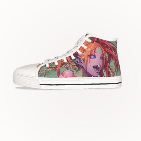 Footwear High Top Canvas Shoe Manga Smile, Right Side