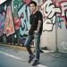 Footwear men high top sneakers with black rubber blue upper lining white star
