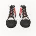 High-Top Sneakers Japanese Rising Sun with Sword, Front Side