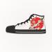 High-Top sneakers Japanese Rising Sun with Sword,Black Sole, Right Side