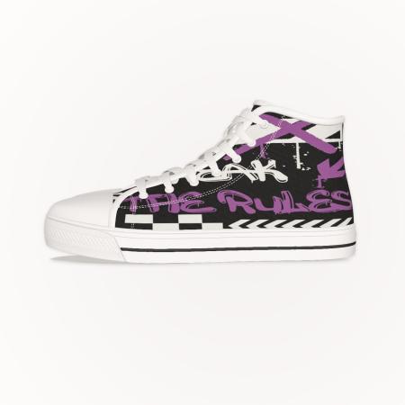 Footwear High Top Canvas Shoe Break The Rules Right White Sole