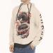 Hoodie for Men with Zipper Japanese Godzilla Print