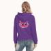 Printed Hoodie for Women Slim style, Cool Cat, Backside