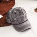 Washed Distressed Vintage Y2k Denim Baseball Cap Black