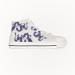 High Top Sneakers Blue Dragon White Color, Left Side