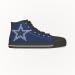 High Top Canvas Sneakers Black Sole Y2k Star Gazer Left Side