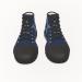 High Top Canvas Sneakers Black Sole Y2k Star Gazer, Front Side