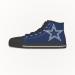 High Top Canvas Sneakers Black Sole Y2k Star Gazer Right Side