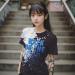 T shirt women 3D all over print splatter design tee walk on the wild side